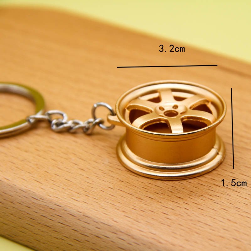 JDMotorsport88 Auto Part Six Star Wheel Rim Tyre Keychain Keyring Key Chain Ring Keyfob Car Accessories