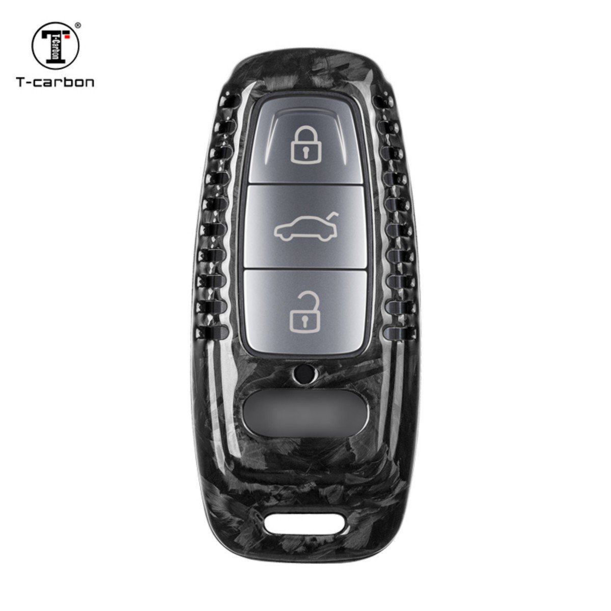 Car Accessories 2023 New Car Key Case Cover Forged Fiber Key Covers Fit For Audi New A6 A7 A8 T-carbon Car Key Case