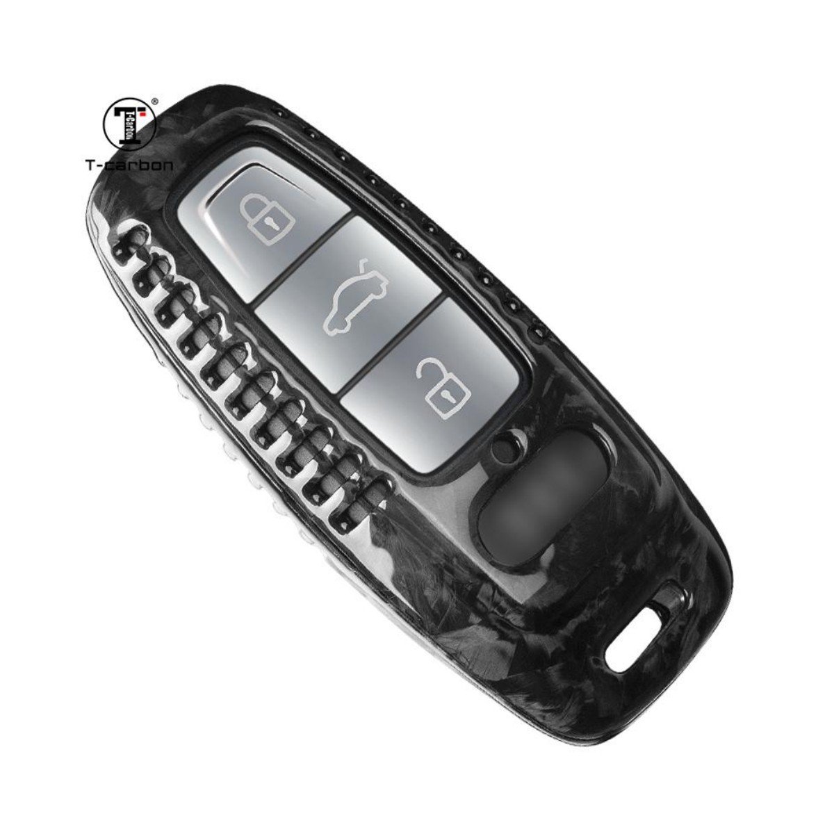 Car Accessories 2023 New Car Key Case Cover Forged Fiber Key Covers Fit For Audi New A6 A7 A8 T-carbon Car Key Case