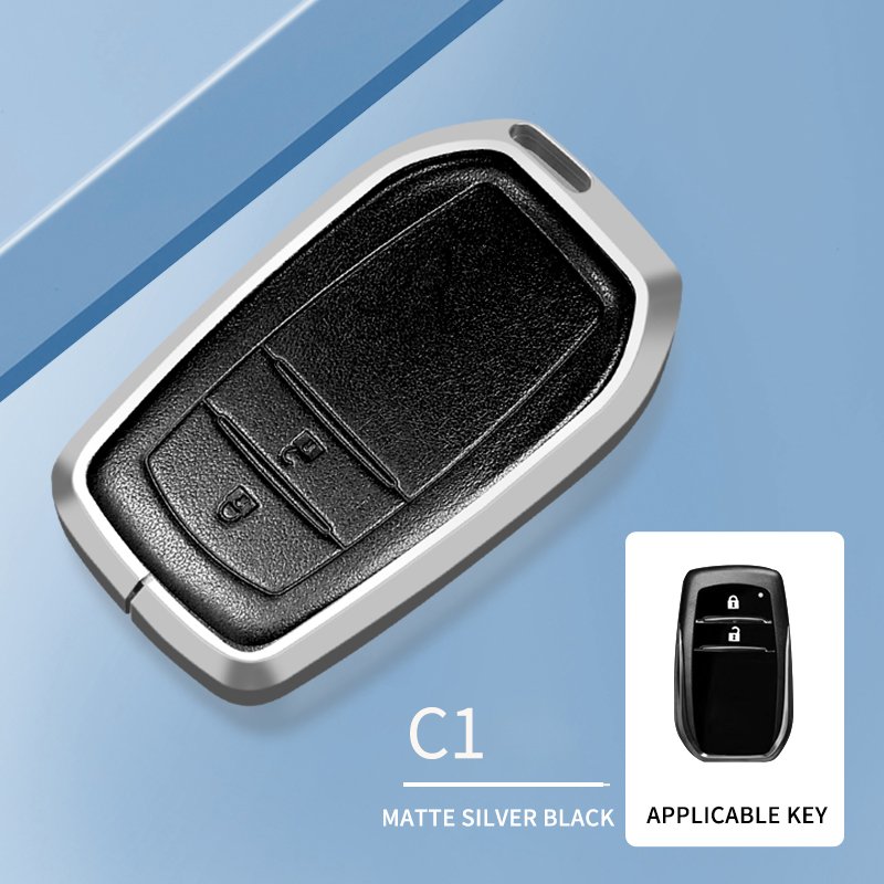 Factory customization Aluminum alloy full cover Protective Key chain Keys Bag Car Key Case Accessories for Toyota use C1