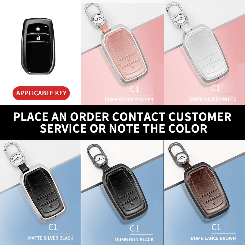 Factory customization Aluminum alloy full cover Protective Key chain Keys Bag Car Key Case Accessories for Toyota use C1