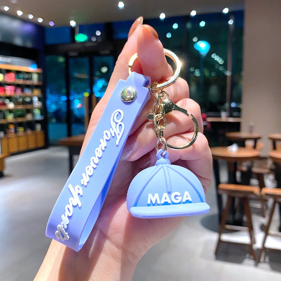 Hot sales 6 colors Custom Llaveros Macaron Cartoon Cap Cute Car accessories Rubber key chains