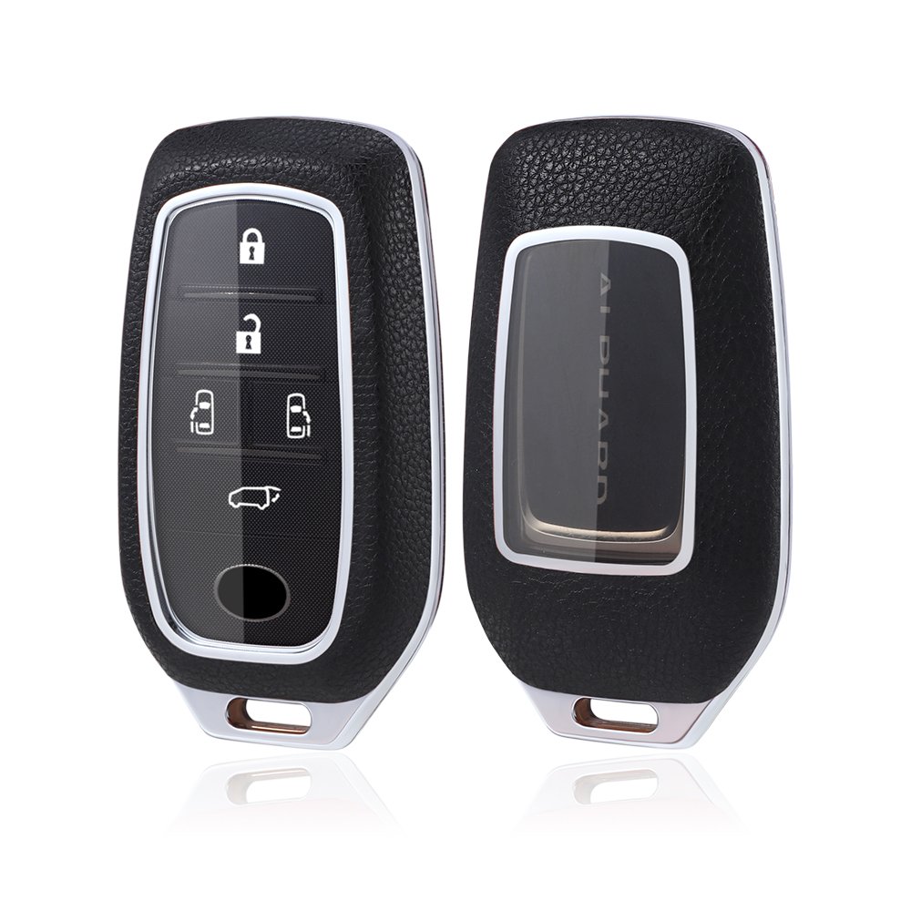 For Toyota leather Key Fob Cover 3/5 button key shell fit for Toyota Alphard/Vellfire/Land Cruiser key cover car key case
