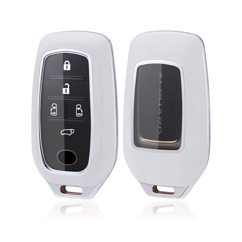 For Toyota leather Key Fob Cover 3/5 button key shell fit for Toyota Alphard/Vellfire/Land Cruiser key cover car key case