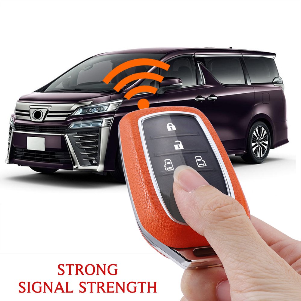 For Toyota leather Key Fob Cover 3/5 button key shell fit for Toyota Alphard/Vellfire/Land Cruiser key cover car key case