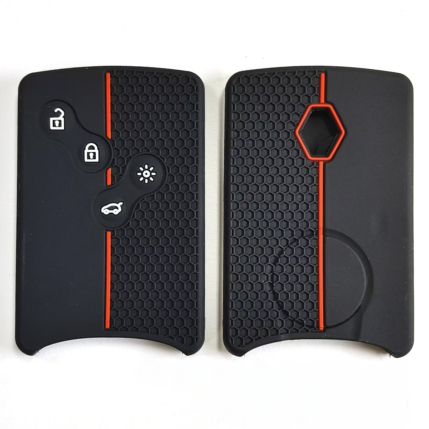 Fashion Design Silicone Car key Case Smart 4 Button with grid for Renault Dongfeng Koleos