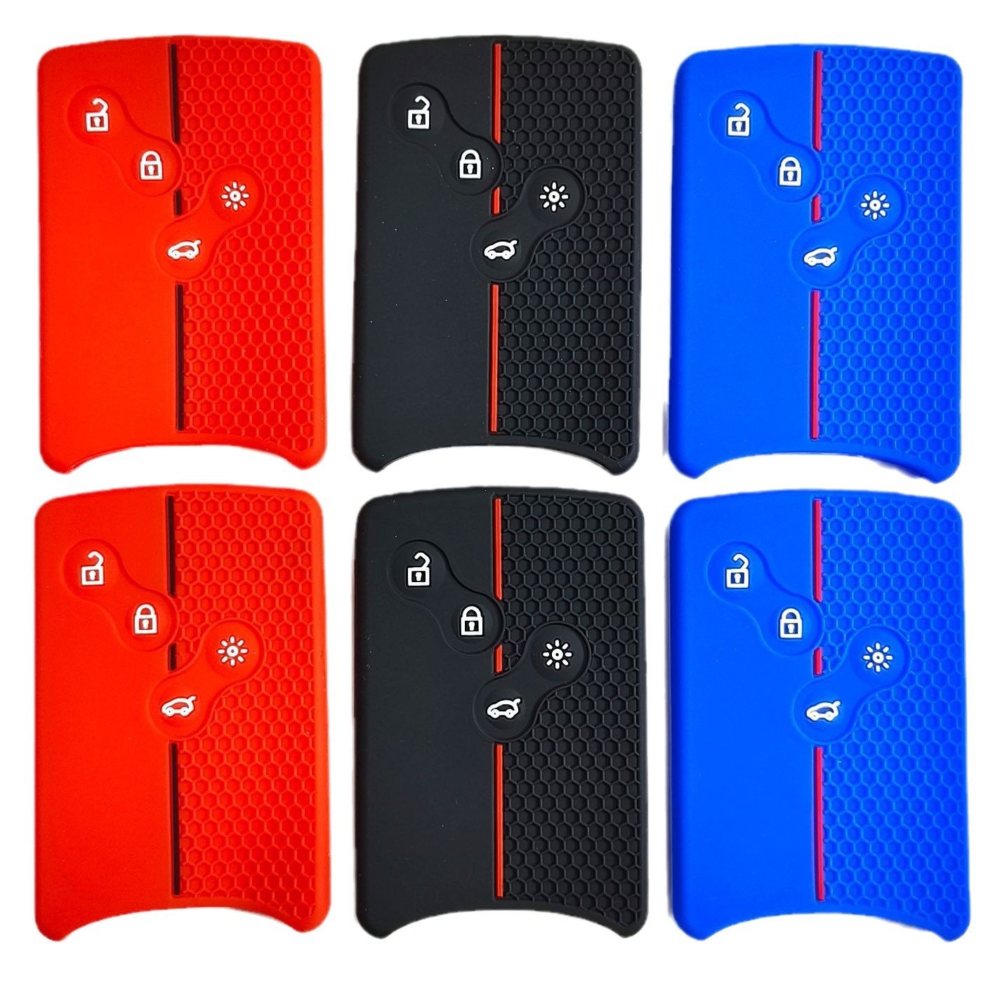 Fashion Design Silicone Car key Case Smart 4 Button with grid for Renault Dongfeng Koleos