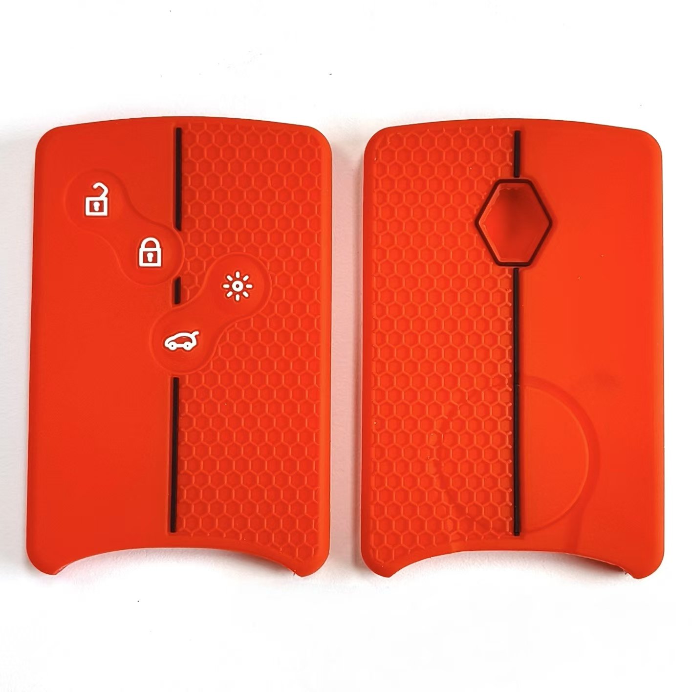 Fashion Design Silicone Car key Case Smart 4 Button with grid for Renault Dongfeng Koleos