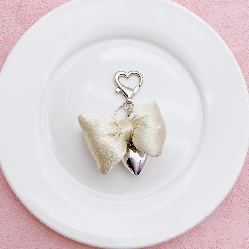Wholesale Ballet Bowknot Keychains Fashion Satin Love Charm DIY Handmade Bowknot Keychains Backpack Phone Camera Accessory