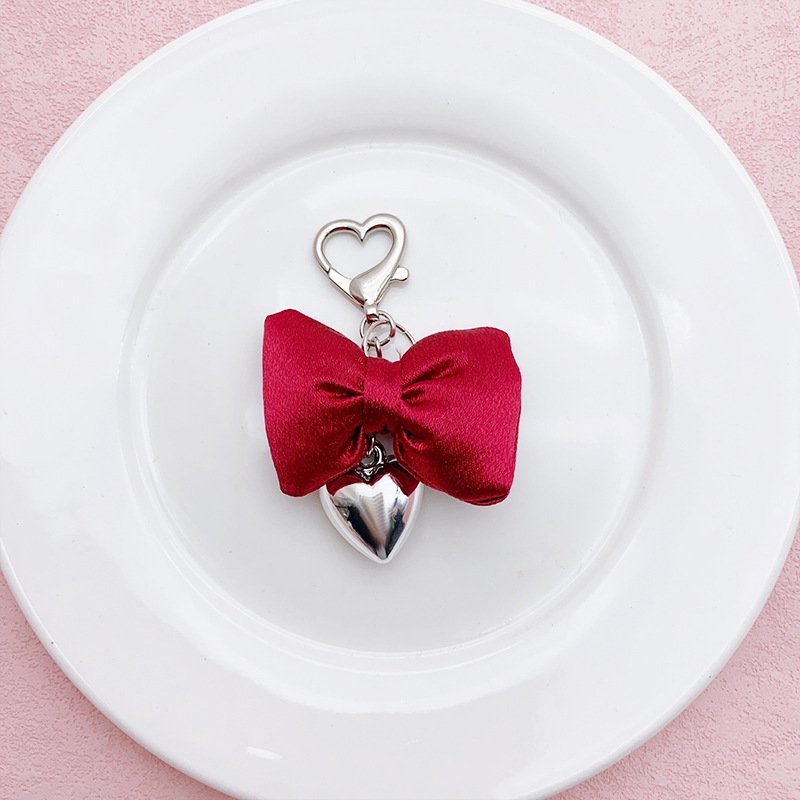Wholesale Ballet Bowknot Keychains Fashion Satin Love Charm DIY Handmade Bowknot Keychains Backpack Phone Camera Accessory