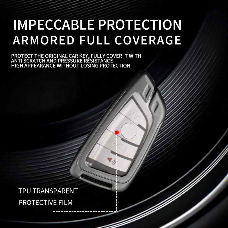 Car Remote Key Case Cover Carbon Fiber for BMW X1 X3 X5 X6 1 2 5 7 F15 F16 E53 E70 E39 F10 F30 G30 Auto Accessories Opp Bag