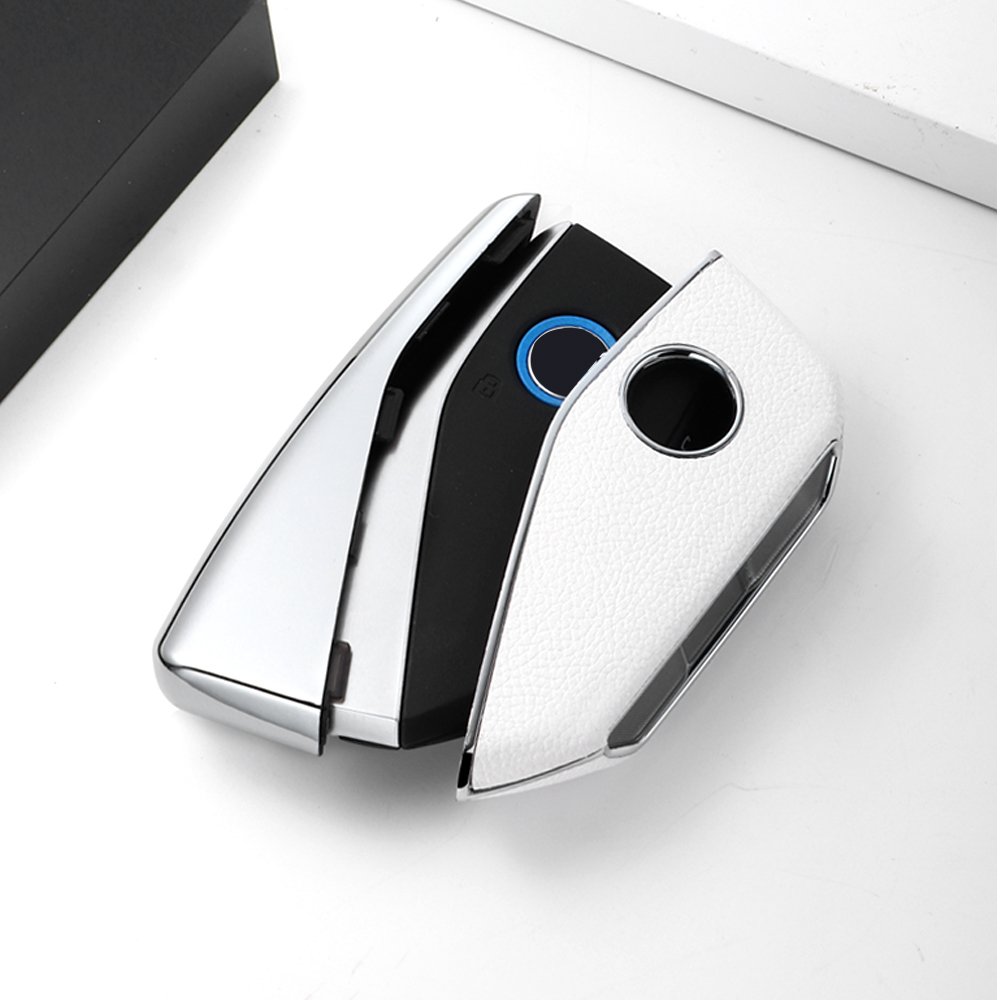 For BMW leather Key Fob Cover key shell fit for BMW X1/7 series 735li /740li / i7/ IX / New XM /X7 car key cover case