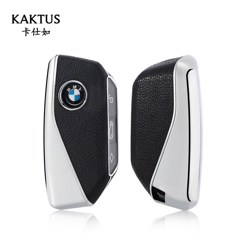 For BMW leather Key Fob Cover key shell fit for BMW X1/7 series 735li /740li / i7/ IX / New XM /X7 car key cover case