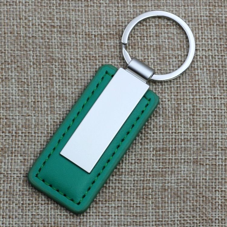 Promotional Gift Keychain Pendant Custom Logo Blank Leather Key Rings Keychain Sublimation Pu Car Keychain Accessories