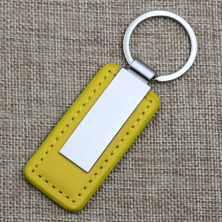 Promotional Gift Keychain Pendant Custom Logo Blank Leather Key Rings Keychain Sublimation Pu Car Keychain Accessories