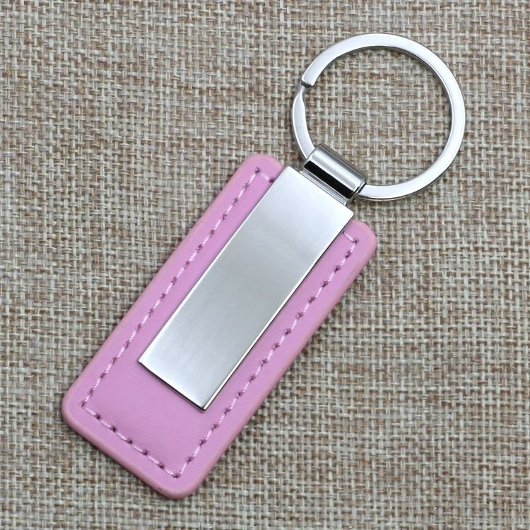 Promotional Gift Keychain Pendant Custom Logo Blank Leather Key Rings Keychain Sublimation Pu Car Keychain Accessories