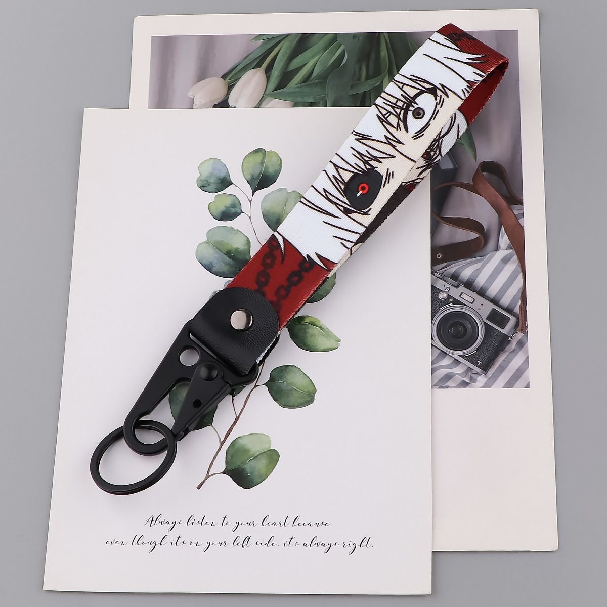 wholesale Anime Nana Olecranon Keychain Ghoul Pendant Inuyasha Leather Metal Pendant Unique Design Keychain Car Bag Accessories