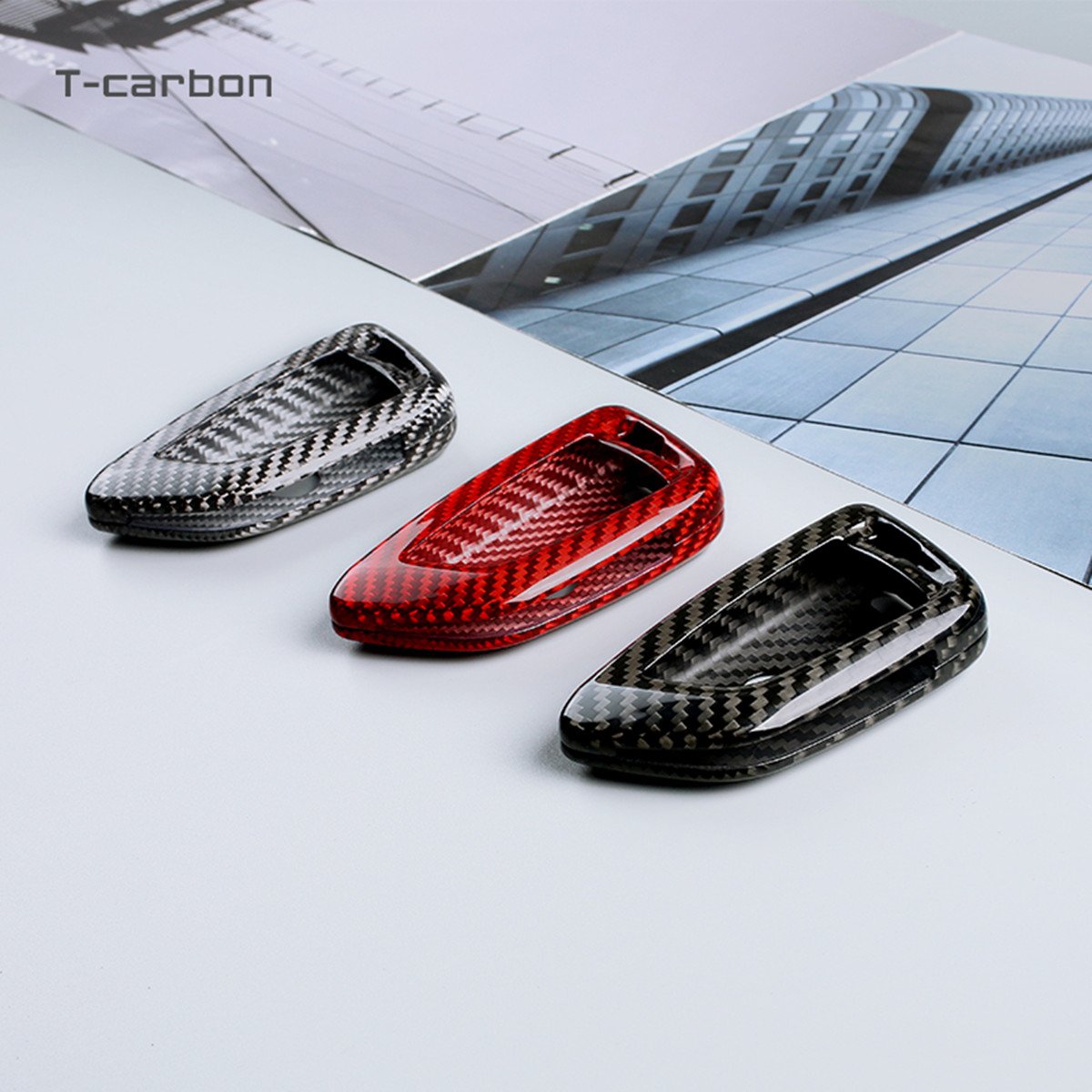 Fashion Carbon Fiber Car Key Case For Toyota Supra A90 Key Cover Auto Interior Accessories For Keys