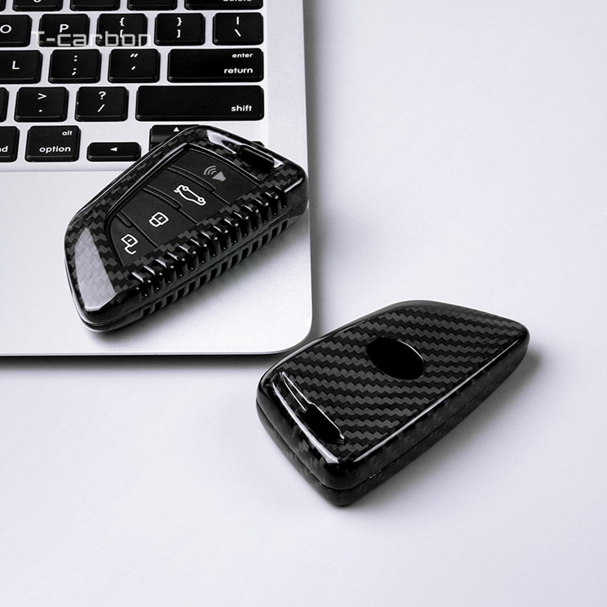 Fashion Carbon Fiber Car Key Case For Toyota Supra A90 Key Cover Auto Interior Accessories For Keys