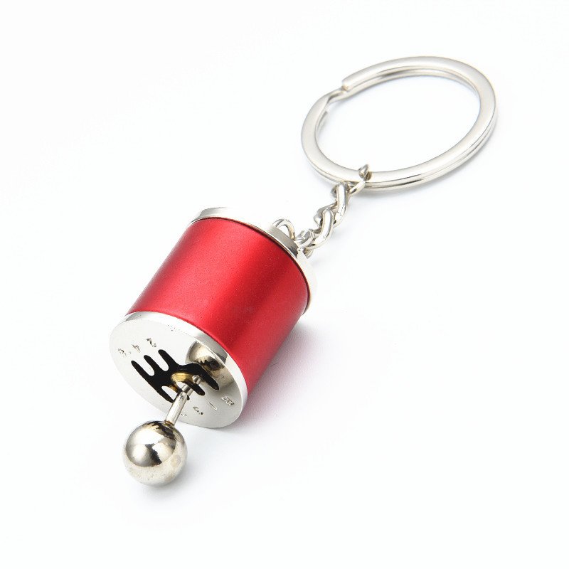 Wholesale Mini 3D Metal Six Speed Manual Transmission Keychain Shift Lever Auto Parts Car Keyring Key Chain Creative Gifts