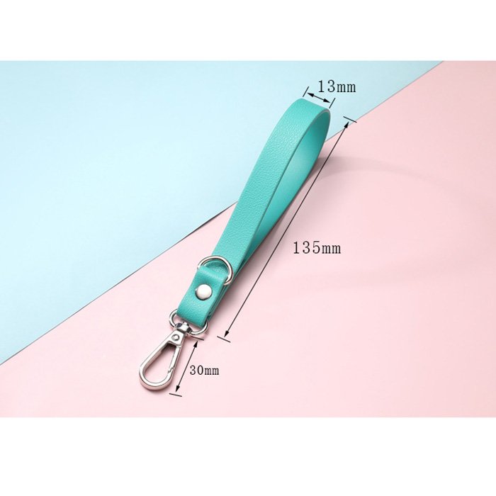 personalized pu leather keychain bulk short wristlet strap key chain car key holder