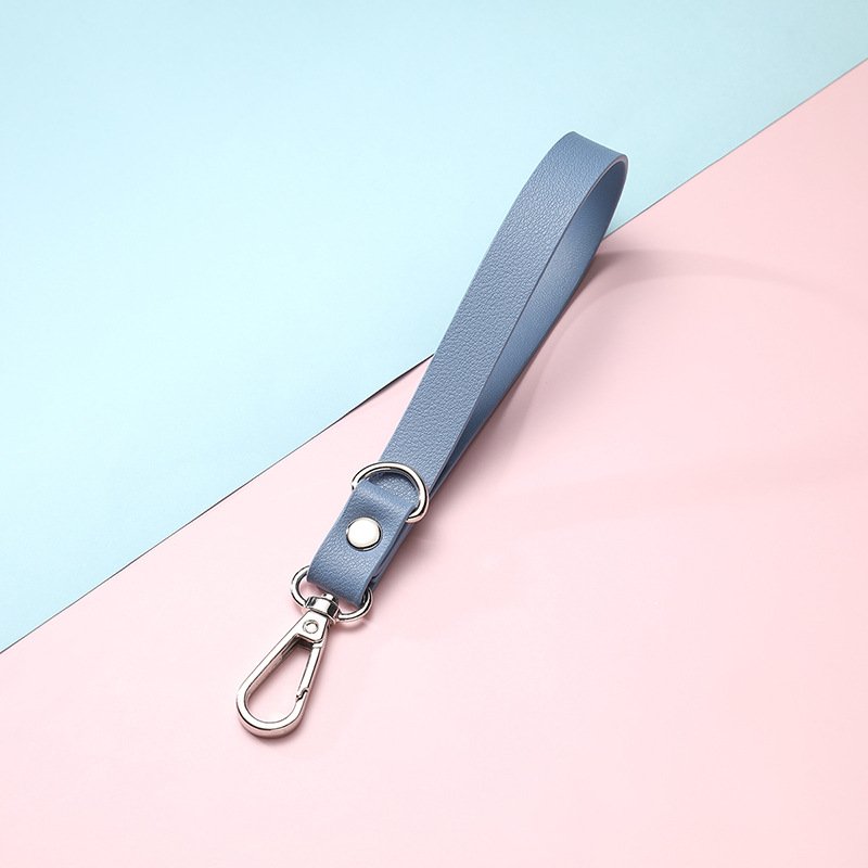 personalized pu leather keychain bulk short wristlet strap key chain car key holder