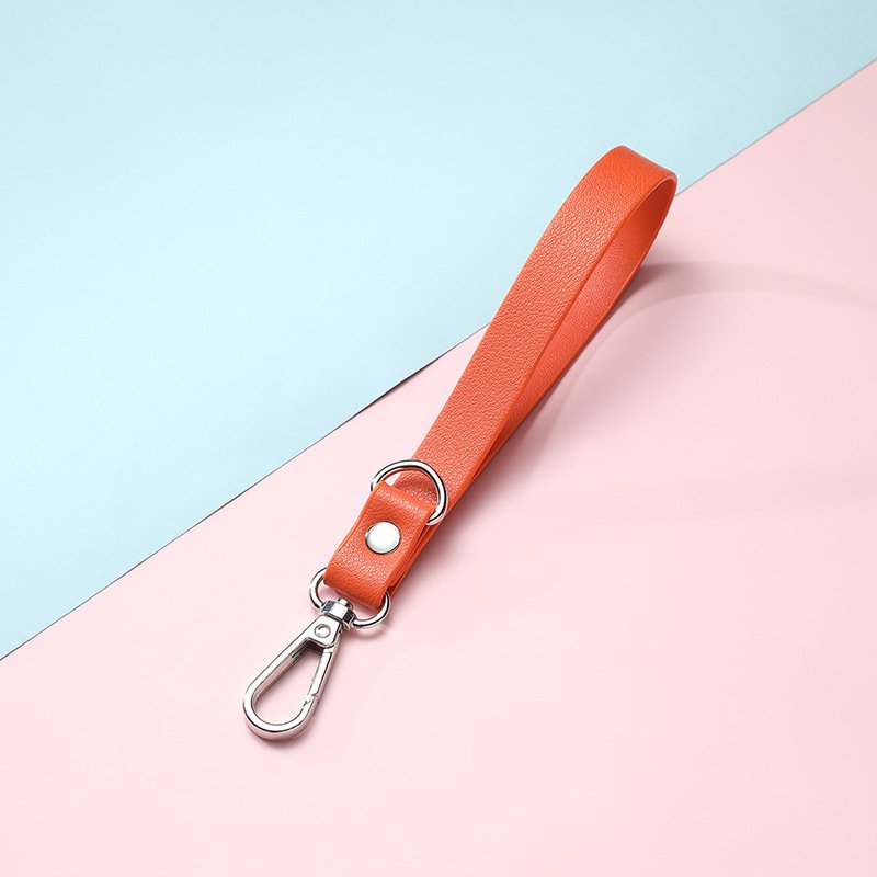 personalized pu leather keychain bulk short wristlet strap key chain car key holder