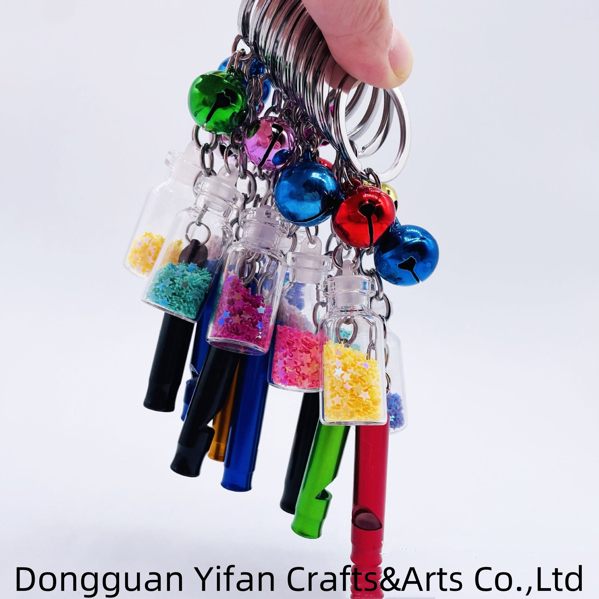 Creative Whistle Bell Drifting Bottle Keychain Bag Car Pendant Night Market Stall Supplies Trendy Pendant Accessories