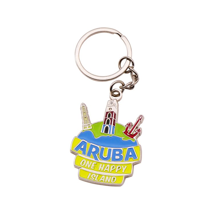 Wholesale Car Accessories Custom Logo Nation Sign Muslim Girls Metal Keychain Holder Key ring Enamel Key Chain