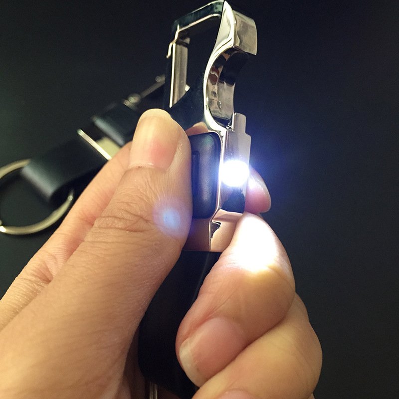 Promotional Wholesale Custom Led Light Flashlight Keychain with Bottle Opener
