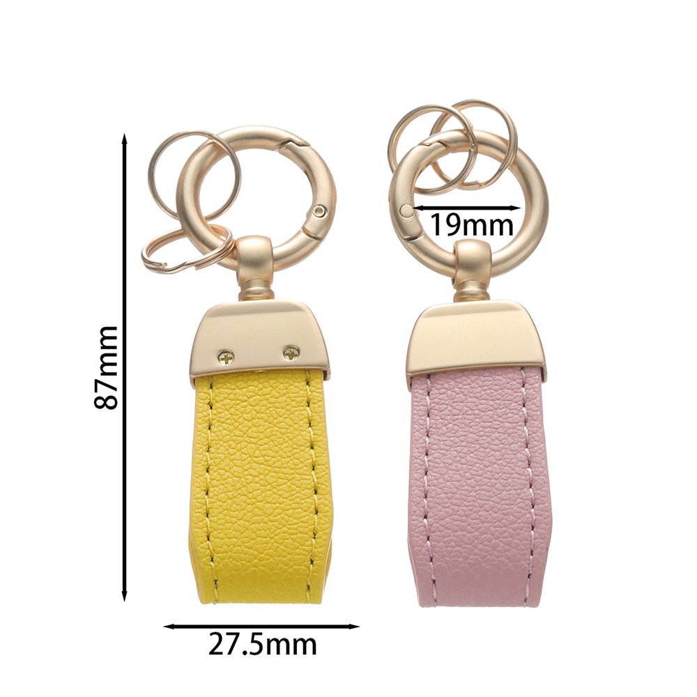 French Sheepskin Car Key Chain Women Men Delicate Leather Pendant High-end Keychain Lovely Leather Rope Key Holder Accessories