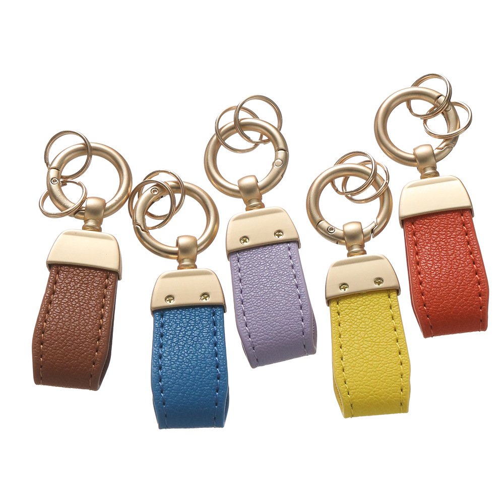 French Sheepskin Car Key Chain Women Men Delicate Leather Pendant High-end Keychain Lovely Leather Rope Key Holder Accessories