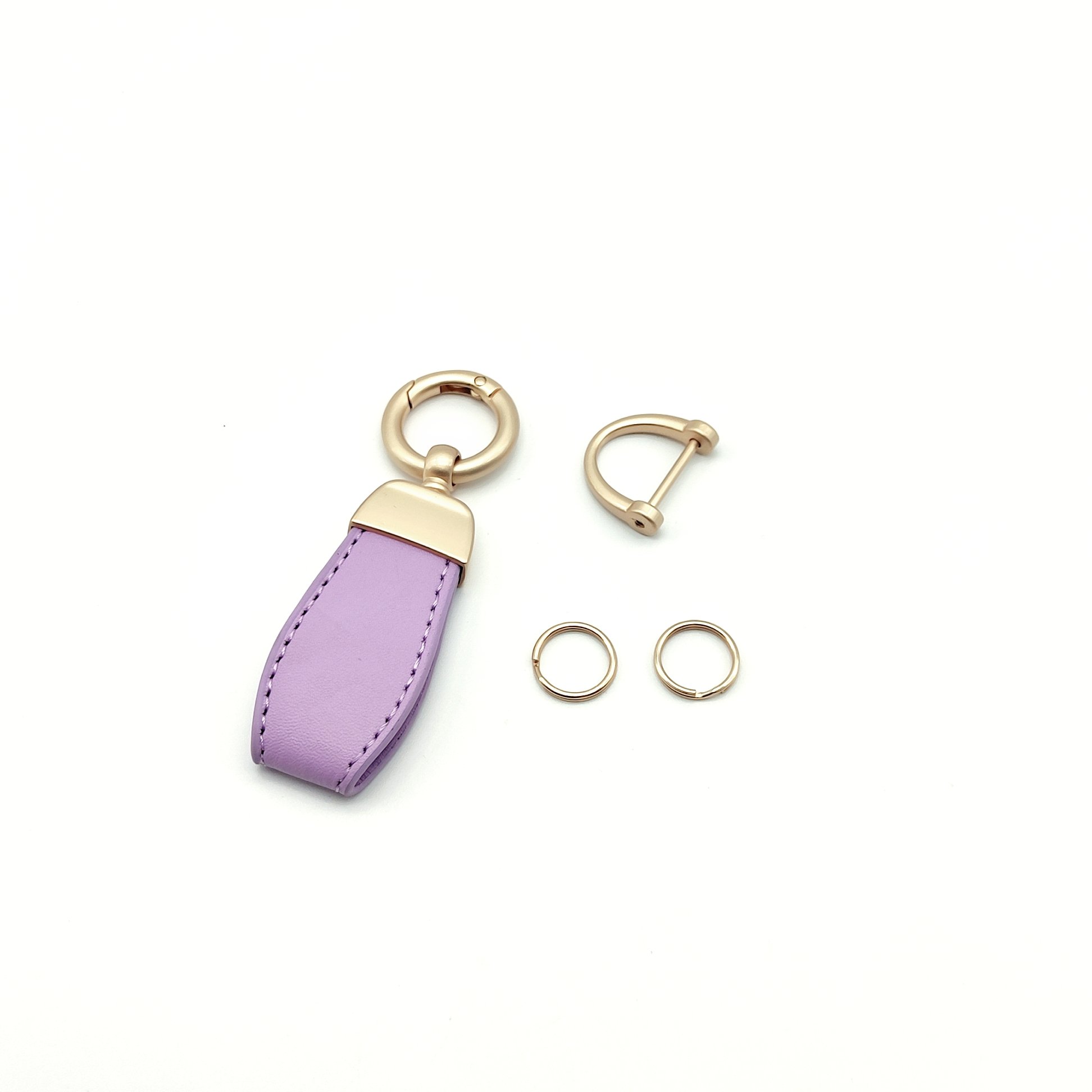 Wholesale High Quality Metal Custom Embossed Logo Leather Car Keychain Leather Key Chain