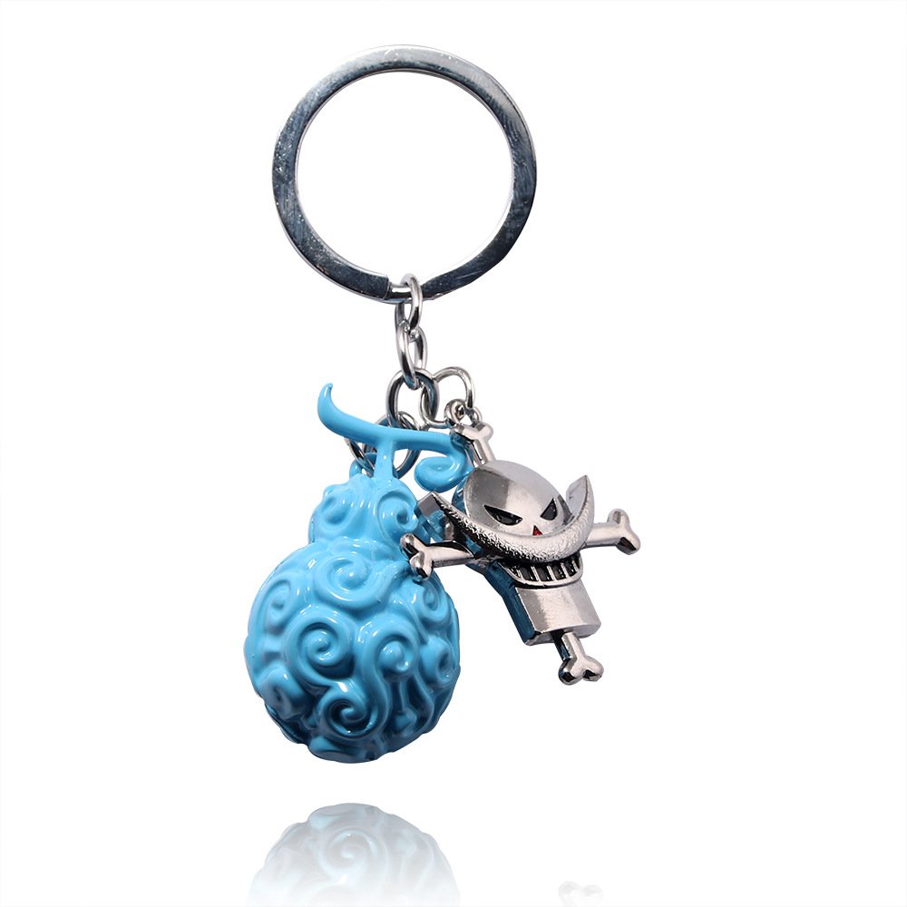 Anime Monkey D Luffy Keychain Anime Accessories Factory Direct Selling Metal Key Car Chains Keyring