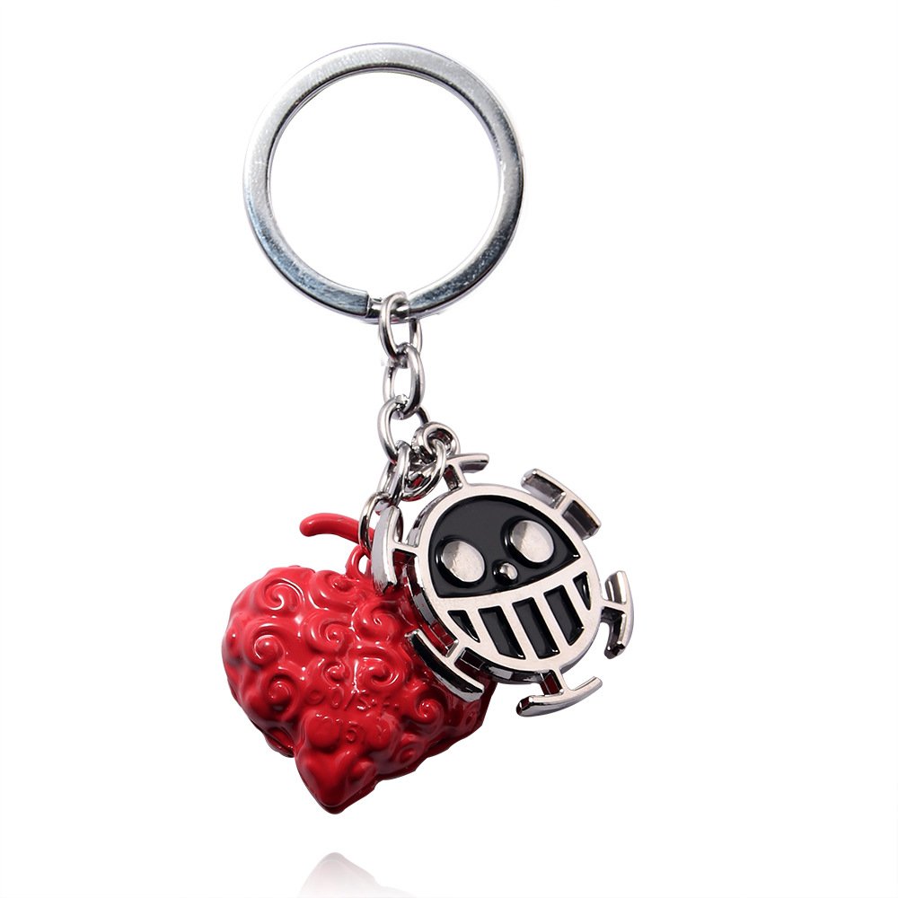 Anime Monkey D Luffy Keychain Anime Accessories Factory Direct Selling Metal Key Car Chains Keyring