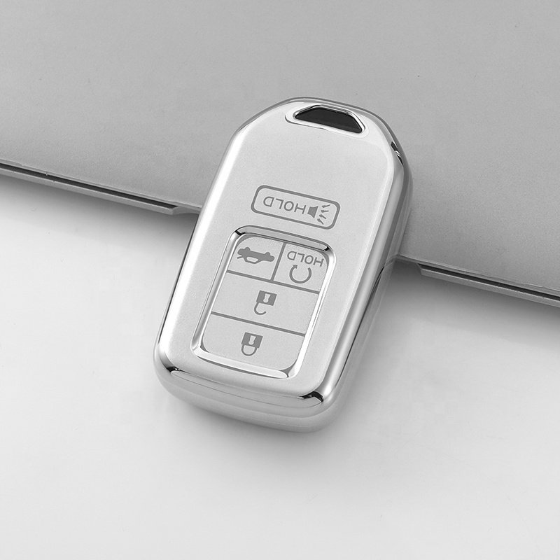 Hot sale soft TPU Silver edge car key case cover for BMW VW Benz Audi Toyota Honda 2024 new car key case