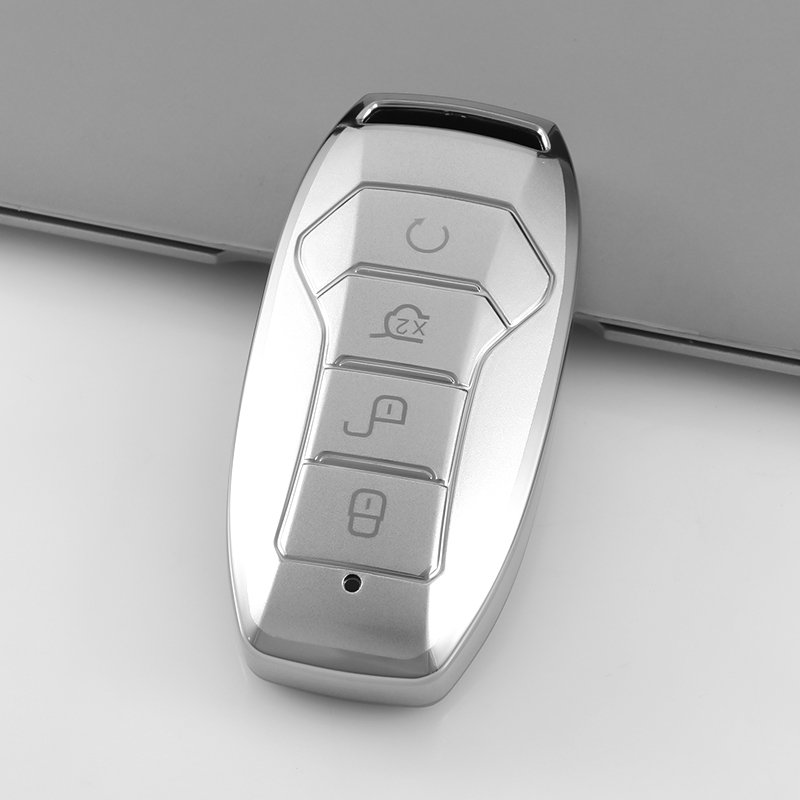 Hot sale soft TPU Silver edge car key case cover for BMW VW Benz Audi Toyota Honda 2024 new car key case