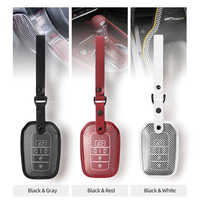 Betterhumz Real Carbon Fiber Car Key Case Cover For Toyota Corolla Yaris RAV Camry Sienna Matrix Hilux Auris Car Key Accessories