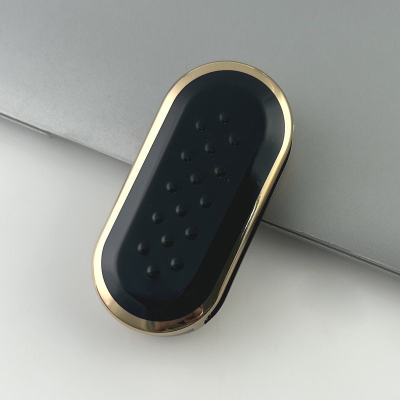 For Fiat 500 3 Buttons TPU Gold Edge Car Flip Folding Key Case Cover Remote Key Shell Holder Keychain Accessories