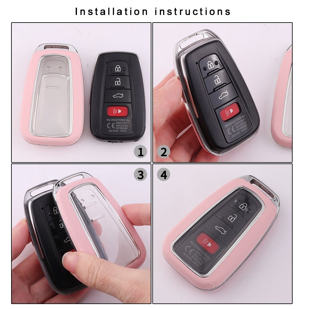 Car Remote Key Case Cover Protective Shell Key chain TPU for Toyota Highlander Ralink Prado Camry Corolla fashion accessories
