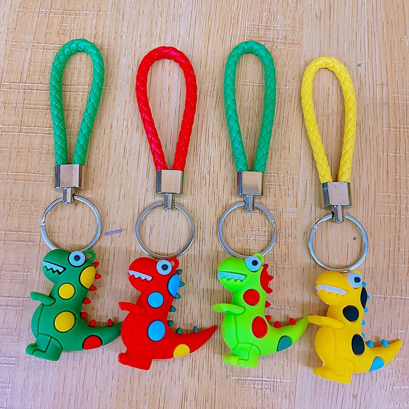 Keychain Sponge Doll Car Key Bag Accessories Cute Cartoon 3D Patrick Keychains PVC Silicone Keyring with Wrist Strap Key Chains