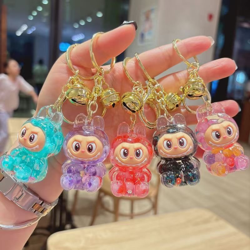 20 colors Cute Sheep Keychain Car Keys & Bunny Labubu Anime Accessories with Monsters & Labubu Key Chains Jewelry for Bags