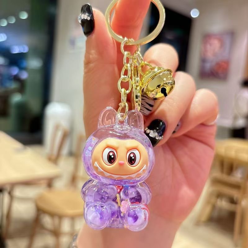 20 colors Cute Sheep Keychain Car Keys & Bunny Labubu Anime Accessories with Monsters & Labubu Key Chains Jewelry for Bags