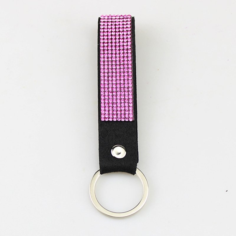 Wholesale Fashion Shiny Crystal Wristlet Keychain Rhinestone Car Key Accessories Bling Wristband Key Chain