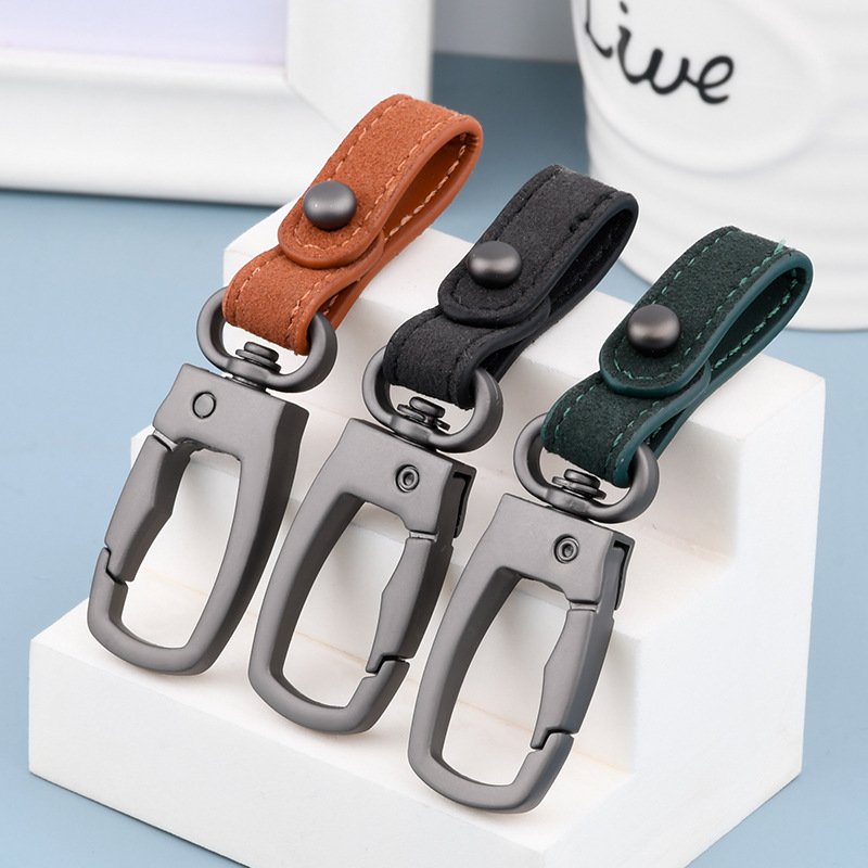 New product wholesale metal car keychain accessories custom logo leather keychain