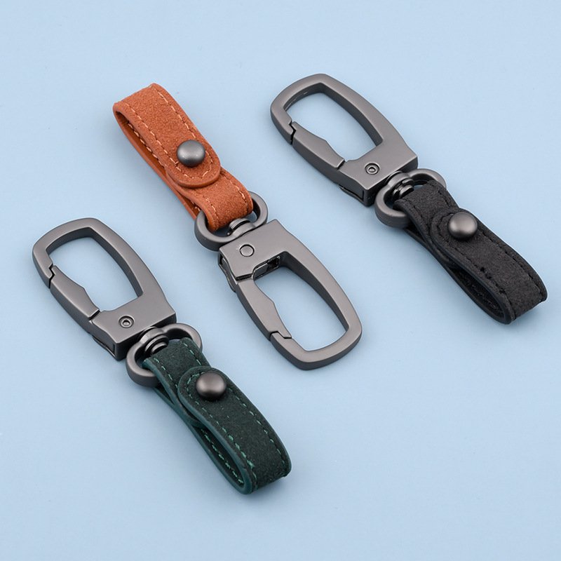 New product wholesale metal car keychain accessories custom logo leather keychain