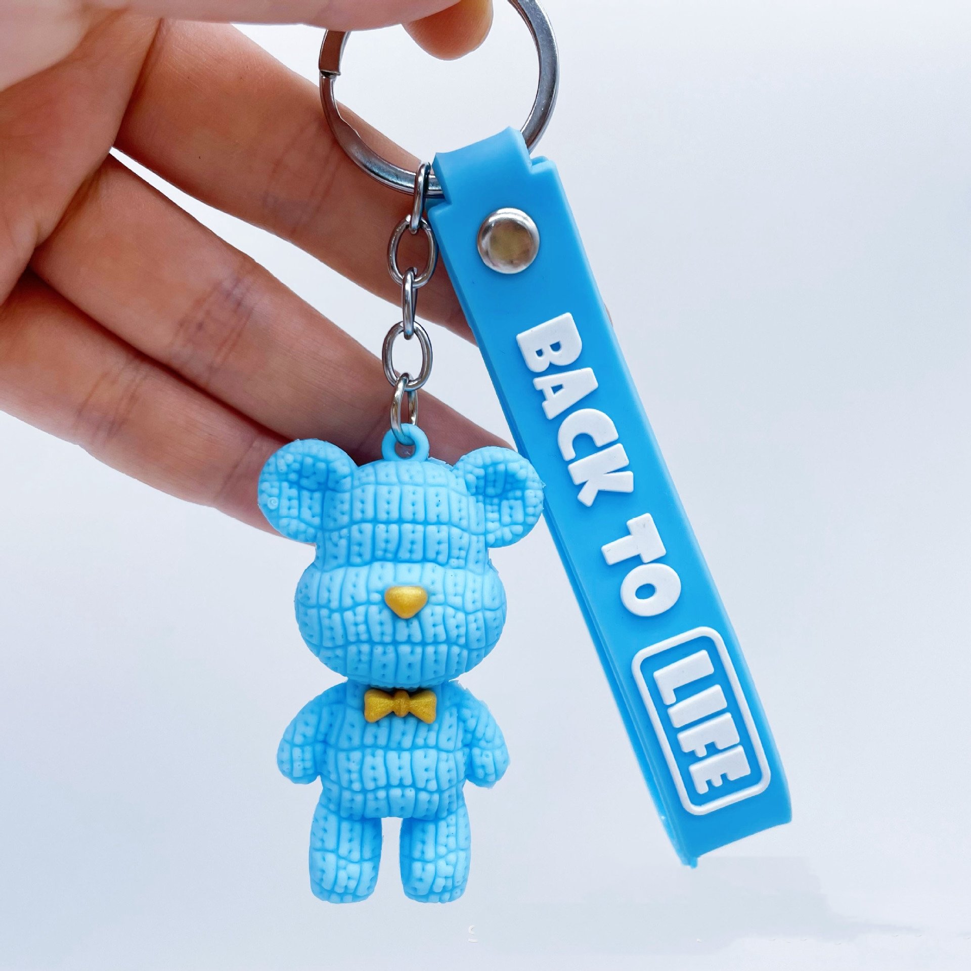Explosive Cartoon Violence Bear Keychain Pendant Car Keychain Bear Promotion Key Rings Couple Accessories
