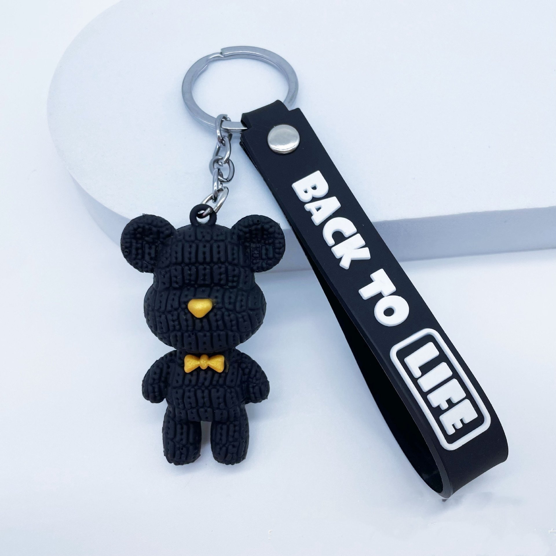Explosive Cartoon Violence Bear Keychain Pendant Car Keychain Bear Promotion Key Rings Couple Accessories