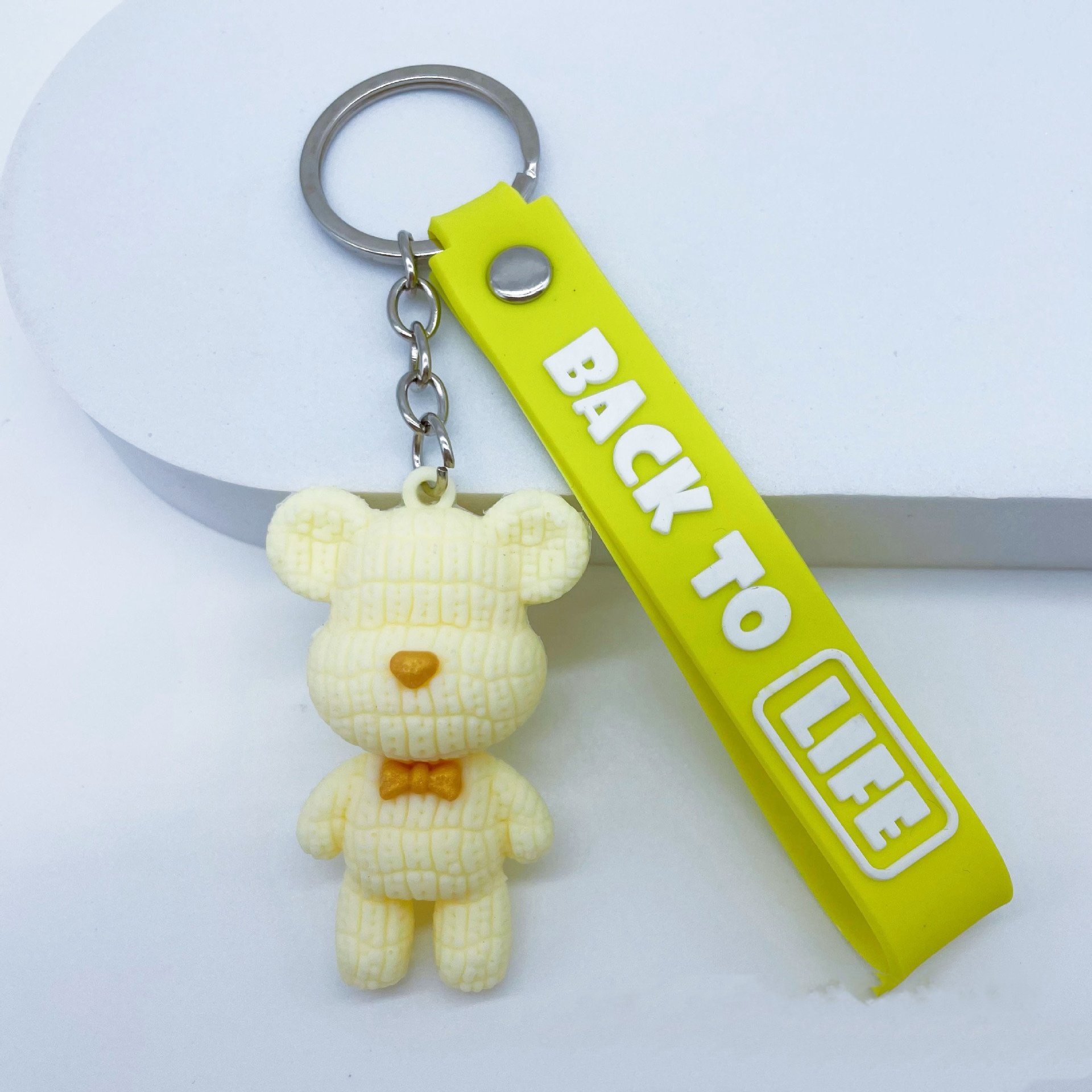 Explosive Cartoon Violence Bear Keychain Pendant Car Keychain Bear Promotion Key Rings Couple Accessories