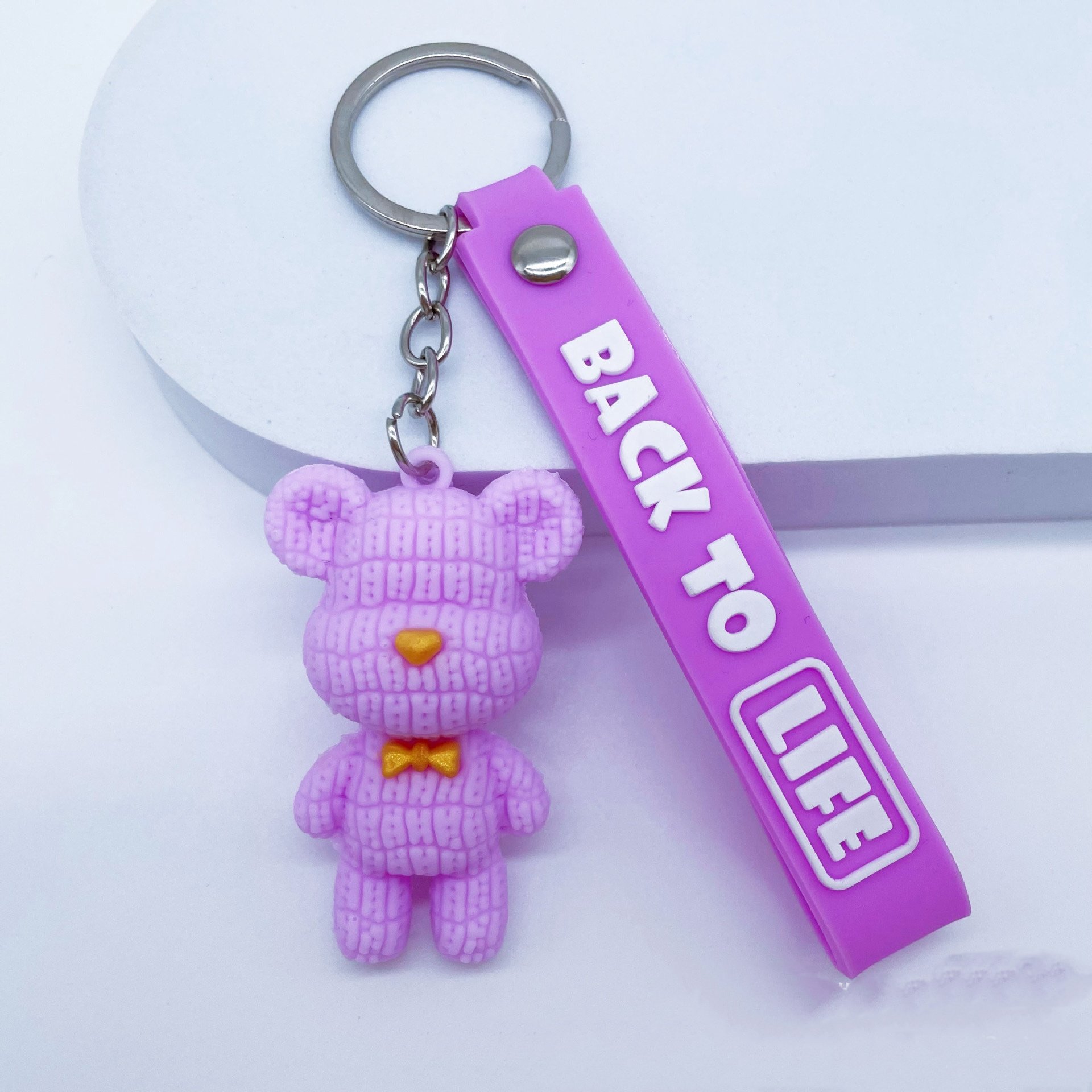 Explosive Cartoon Violence Bear Keychain Pendant Car Keychain Bear Promotion Key Rings Couple Accessories